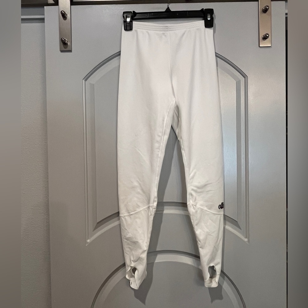 Vintage Hot Chillys white stirrup Long underwear Leggings. GUC!